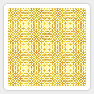 Geometric Flower Petal Pattern (Yellow) Magnet